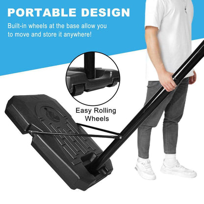 6.6 Ft. to 10 Ft. H Youth System Hoop Adjustment Portable Basketball Hoop Basketball System with Wheels