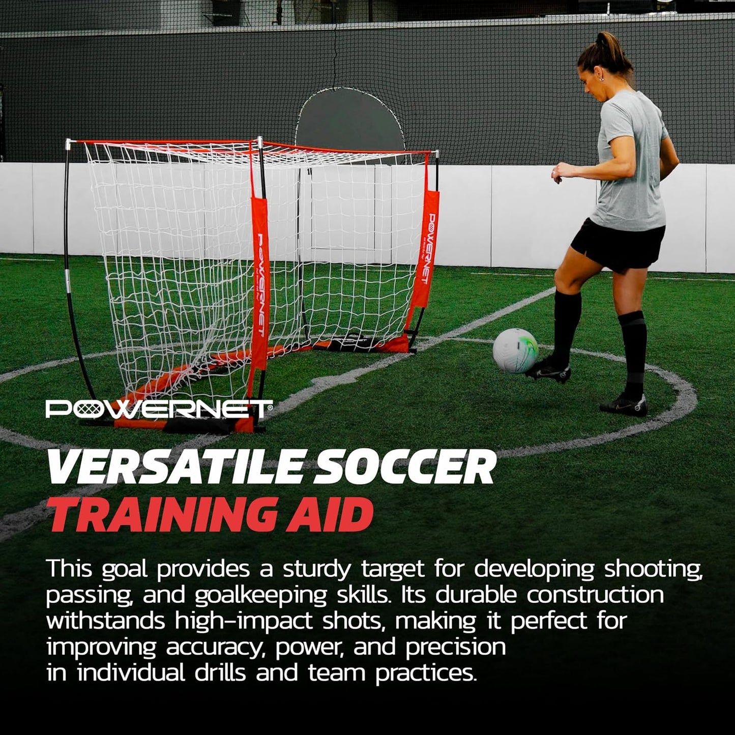 Soccer Goal for Backyard, 3Mx2M / 6X4 / 8X4 / 12X6 / 14X7 /18.5X6.5 / 21X7 / 24 X 8 Portable Soccer Net, Sports & Outdoors Training Equipment, Quick Setup 1 Goal & Zipper Storage Bag