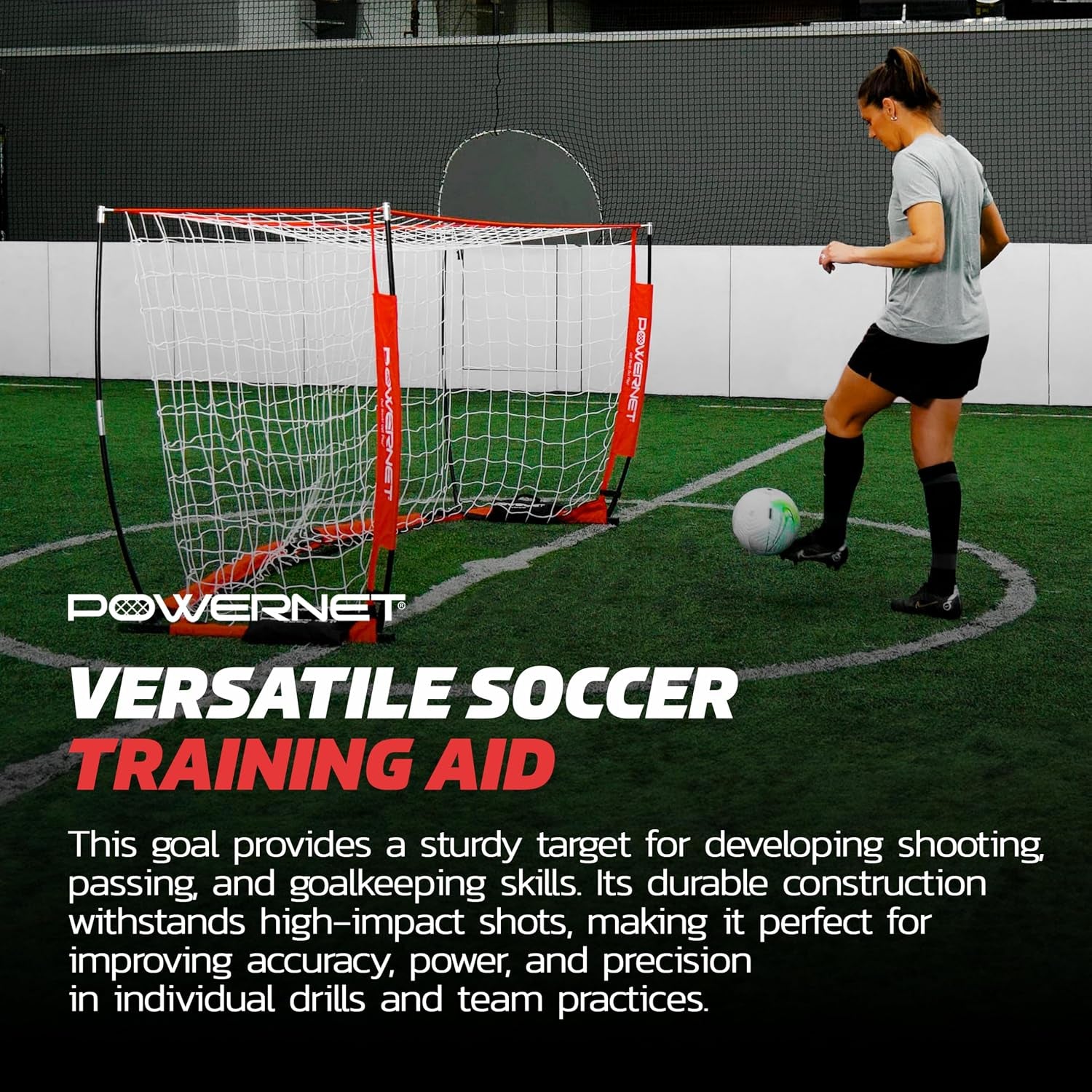 Soccer Goal for Backyard, 3Mx2M / 6X4 / 8X4 / 12X6 / 14X7 /18.5X6.5 / 21X7 / 24 X 8 Portable Soccer Net, Sports & Outdoors Training Equipment, Quick Setup 1 Goal & Zipper Storage Bag