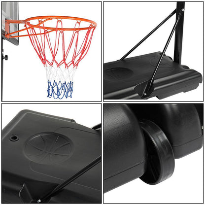 7 Ft. to 10 Ft. H Adjustment Portable Basketball Hoop Basketball System for Adults and Teenagers YJ