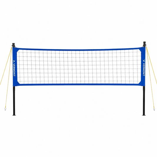 Portable Volleyball Set with Adjustable Telescopic Posts and Carry Bag
