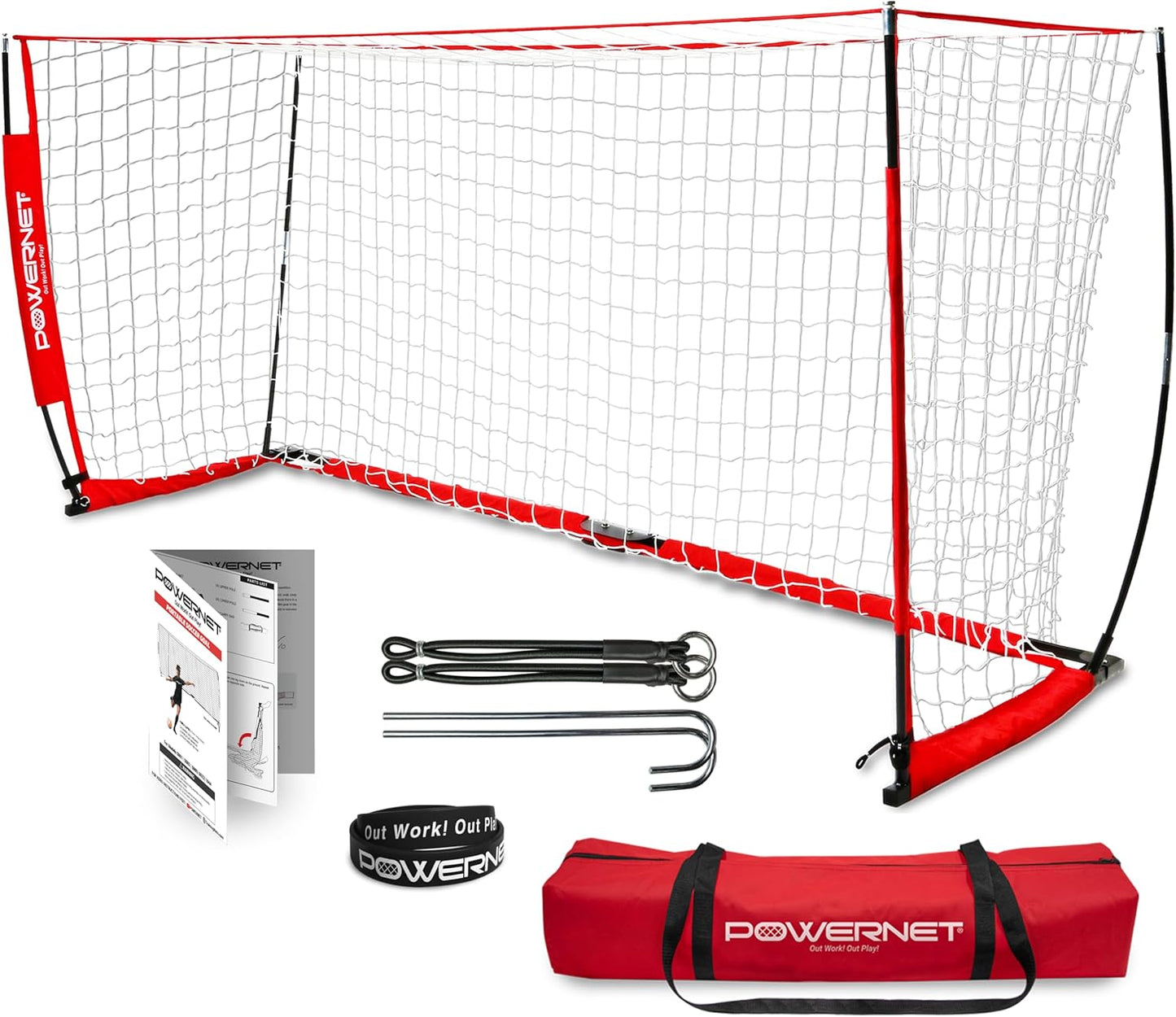 Soccer Goal for Backyard, 3Mx2M / 6X4 / 8X4 / 12X6 / 14X7 /18.5X6.5 / 21X7 / 24 X 8 Portable Soccer Net, Sports & Outdoors Training Equipment, Quick Setup 1 Goal & Zipper Storage Bag