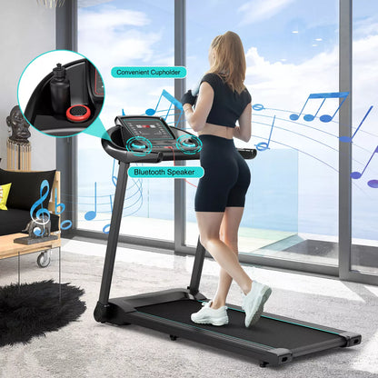 Costway 2.25HP Electric Running Machine Treadmill Bluetooth Speaker APP Control
