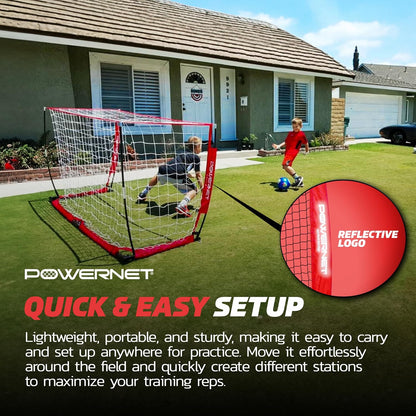 Soccer Goal for Backyard, 3Mx2M / 6X4 / 8X4 / 12X6 / 14X7 /18.5X6.5 / 21X7 / 24 X 8 Portable Soccer Net, Sports & Outdoors Training Equipment, Quick Setup 1 Goal & Zipper Storage Bag