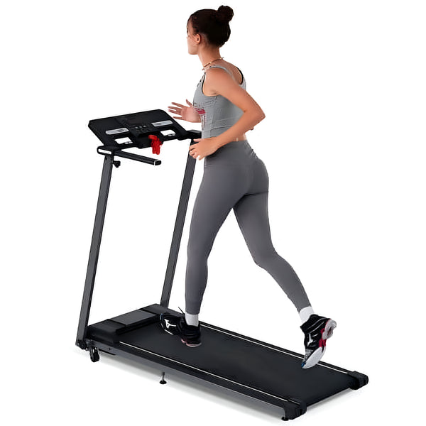 Folding Treadmills Walking Pad for Home Office, 2.5HP Treadmill with Incline Bluetooth Speaker 7.5MPH 265LBS Capacity Treadmill for Running